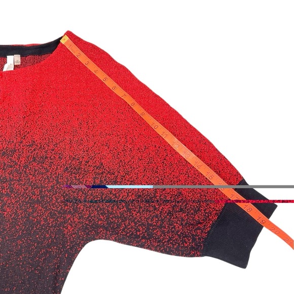 NY Collections 3x Red/Black  Sparkly Sweater Dress Metallic Stretch Romance Goth - Picture 6 of 9